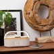 Bluetooth стерео-колонка Smart Band, с беспроводным ЗУ, лампой и часами, бежевая - фото № 8
