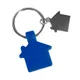 Брелок в виде домика с петелькой HOME металл-силикон, синий - фото № 1
