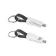 Брелок кабель 3 в 1: micro USB/ Lighting/ Type С, Chili, белый - фото № 1