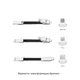 Брелок кабель 3 в 1: micro USB/ Lighting/ Type С, Chili, белый - фото № 4
