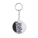 Брелок круглый Pin Key, 44 мм, белый - фото № 3