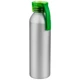 Бутылка для воды металлическая Viking Silver, 650 мл, серебристая / салатовая - фото № 1