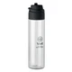 Бутылка с трубочкой, 700 мл, прозрачная / черная - фото № 6