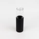 Бутылка стеклянная с силиконовой манжетой и бамбуковой крышкой Glass, 500 мл, черная - фото № 4
