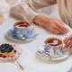 Чайная пара Farforite Blue Garden 250 мл в подарочной коробке, голубая / синяя - фото № 2