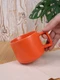 Чашка матовая Molti Jumbo в коробке, оранжевая - фото № 6