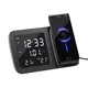 Часы настольные 5 в 1 Smart Screen с беспроводным (15W) зарядным устройством, гигрометром, термометром, календарем, черные - фото № 9
