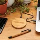 Док-станция круглая для беспроводной зарядки XD Collection Bamboo FSC, 5 Вт, коричневая - фото № 10