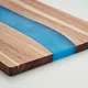 Доска сервировочная, 30x20x1 см см, бежевая / синяя - фото № 2