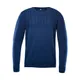 Джемпер вязаный классический Knit Drop разнофактурный, темно-синий - фото № 1