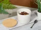 Емкость круглая из натуральных волокон для хранения Cereal, белая / бежевая - фото № 10