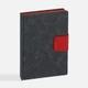 Ежедневник датированный Grande Strap на заказ, темно-серый / красный - фото № 2