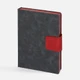 Ежедневник датированный Grande Strap на заказ, темно-серый / красный - фото № 3