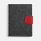 Ежедневник датированный Grande Strap на заказ, темно-серый / красный - фото № 4