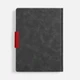Ежедневник датированный Grande Strap на заказ, темно-серый / красный - фото № 5