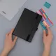 Ежедневник недатированный в твердой обложке Portobello Galaxy А5, срез голограф. фольга, черный - фото № 10