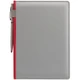 Ежедневник недатированный Контекст Spain Shall А5, серый / красный - фото № 5