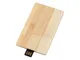 Флешка бамбуковая USB 2.0 на 32 Гб Bamboo Card, бежевая - фото № 2