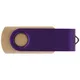 Флешка деревянная на 16 Гб Twist Wood Color USB 2.0, светло-бежевая / фиолетовая - фото № 3