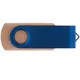 Флешка деревянная на 16 Гб Twist Wood Color USB 2.0, светло-бежевая / синяя - фото № 3