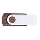 Флешка деревянная на 16 Гб Twist Wood Color USB 2.0, темно-коричневая / белая - фото № 3