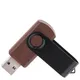 Флешка деревянная на 16 Гб Twist Wood Color USB 2.0, темно-коричневая / черная - фото № 2