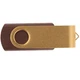 Флешка деревянная на 16 Гб Twist Wood Color USB 2.0, темно-коричневая / золотистая - фото № 3
