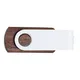 Флешка деревянная на 16 Гб Twist Wood Color USB 3.0, темно-коричневая / белая - фото № 3