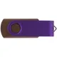 Флешка деревянная на 16 Гб Twist Wood Color USB 3.0, темно-коричневая / фиолетовая - фото № 3