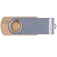 Флешка деревянная на 16 Гб Twist Wood USB 2.0, светло-бежевая / серебристая - фото № 3