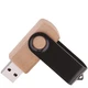 Флешка деревянная на 32 Гб Twist Wood Color USB 3.0, светло-бежевая / черная - фото № 2