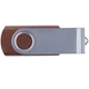 Флешка деревянная на 32 Гб Twist Wood USB 2.0, темно-коричневая / серебристая - фото № 3