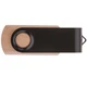 Флешка деревянная на 4 Гб Twist Wood Color USB 2.0, светло-бежевая / черная - фото № 3