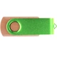 Флешка деревянная на 4 Гб Twist Wood Color USB 2.0, светло-бежевая / салатовая - фото № 3