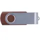 Флешка деревянная на 4 Гб Twist Wood USB 2.0, темно-коричневая / серебристая - фото № 3
