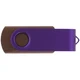 Флешка деревянная на 64 Гб Twist Wood Color USB 2.0, темно-коричневая / фиолетовая - фото № 3