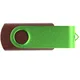Флешка деревянная на 64 Гб Twist Wood Color USB 2.0, темно-коричневая / салатовая - фото № 3