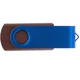 Флешка деревянная на 64 Гб Twist Wood Color USB 2.0, темно-коричневая / синяя - фото № 3