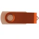 Флешка деревянная на 8 Гб Twist Wood Color USB 2.0, светло-бежевая / оранжевая - фото № 3