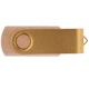 Флешка деревянная на 8 Гб Twist Wood Color USB 2.0, светло-бежевая / золотистая - фото № 3