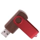 Флешка деревянная на 8 Гб Twist Wood Color USB 2.0, темно-коричневая / красная - фото № 2