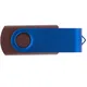 Флешка деревянная на 8 Гб Twist Wood Color USB 2.0, темно-коричневая / синяя - фото № 3