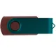 Флешка деревянная на 8 Гб Twist Wood Color USB 2.0, темно-коричневая / зеленая - фото № 3