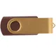 Флешка деревянная на 8 Гб Twist Wood Color USB 2.0, темно-коричневая / золотистая - фото № 3