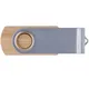 Флешка деревянная на 8 Гб Twist Wood USB 2.0, светло-бежевая / серебристая - фото № 3