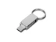 Флешка металлическая на 128 Гб Mercury с поворотным механизмом и разъемом Type-C, USB 3.0, серебристая - фото № 1