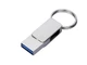 Флешка металлическая на 128 Гб Mercury с поворотным механизмом и разъемом Type-C, USB 3.0, серебристая - фото № 2