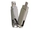 Флешка металлическая на 128 Гб с поворотным механизмом и разъемом Type-C, USB 3.0, серебристая - фото № 5