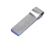 Флешка металлическая USB 2.0 с мини чипом и боковым отверстием для цепочки на 4 Гб, серебристая - фото № 1