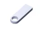Флешка металлическая USB 2.0 с мини чипом и круглым отверстием на 32 Гб, белая - фото № 1